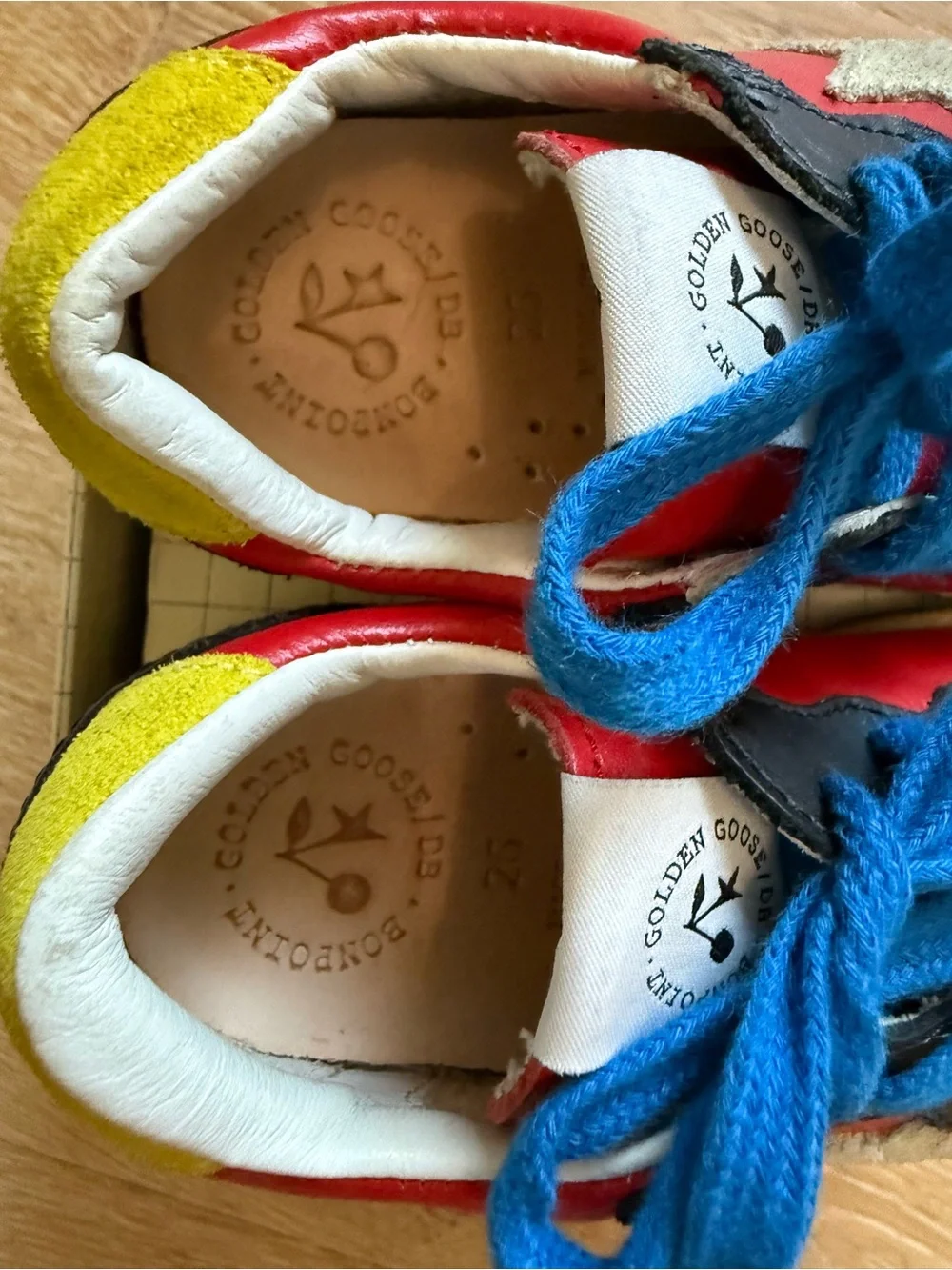 Golden Goose Kids Red & Blue Star Sneakers